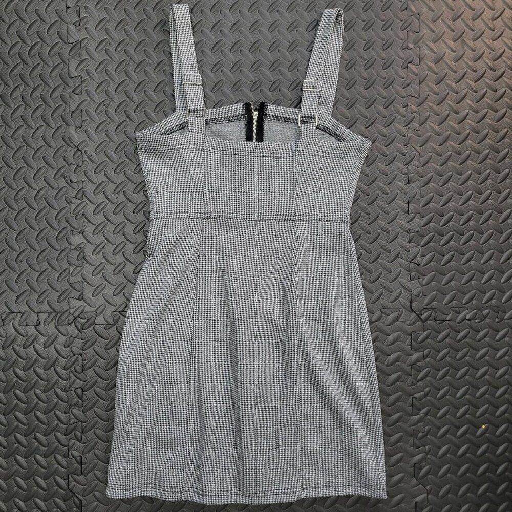 Houndstooth Zip Front Bodycon